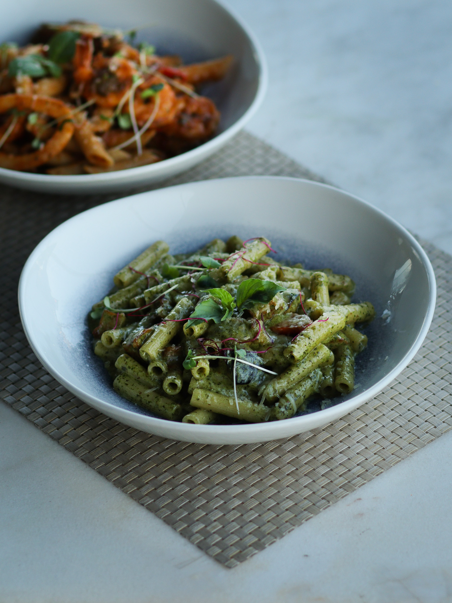 RIGATONI WITH SPINACH